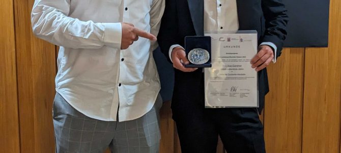 Tim Titus Günther erhält Pierre de Coubertin Medaille